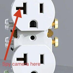 4K Hardwired Outlet Camera WiFi Home Security Monitor Motion Detect Audio Video